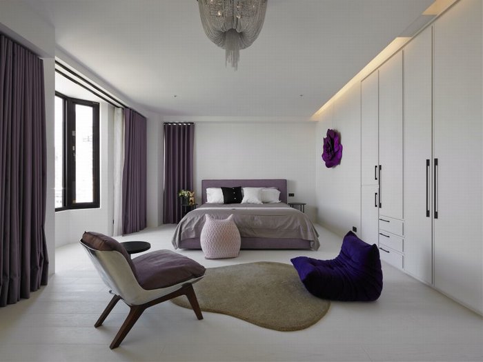 thiết kế phòng ngủ màu sắc độc đáo